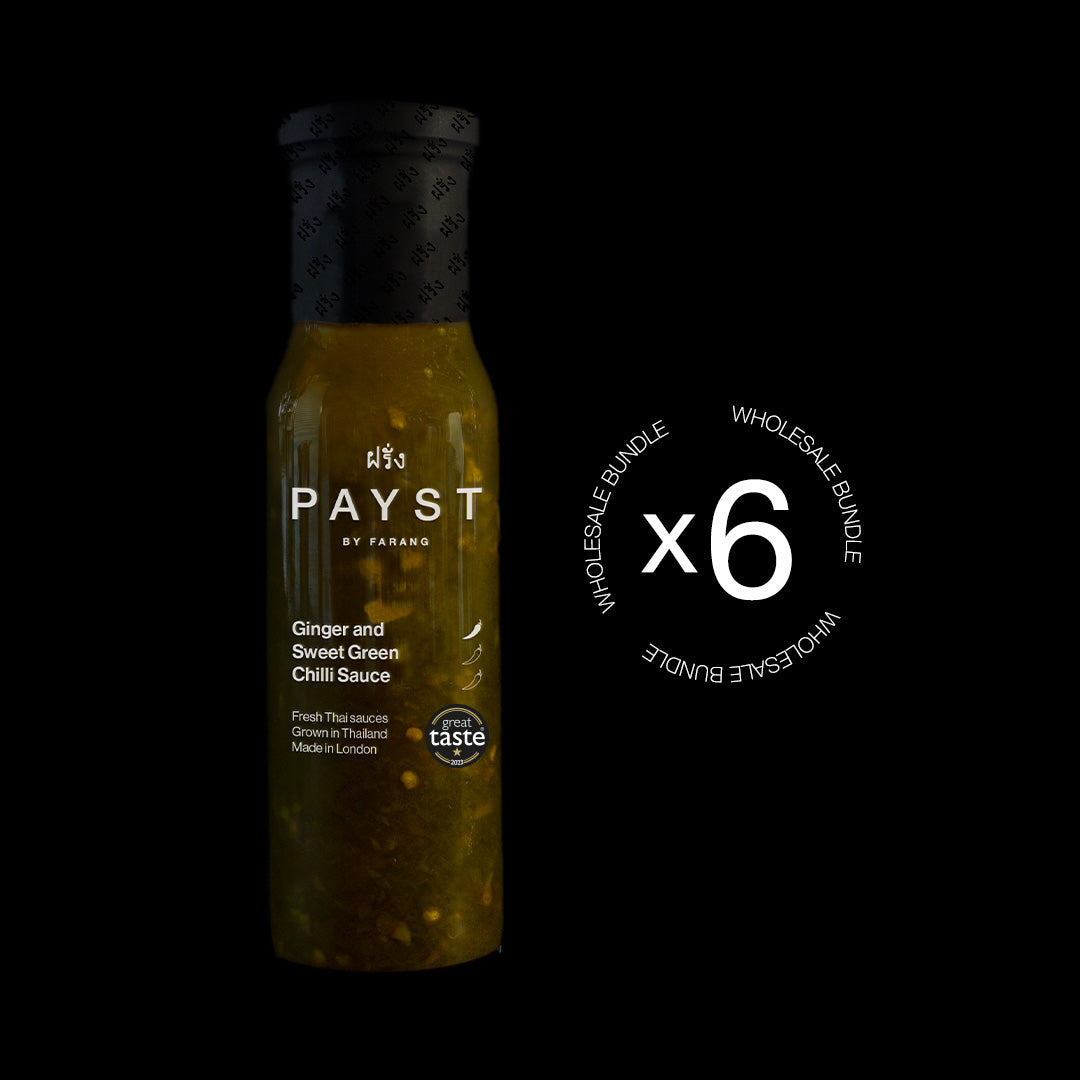 6 x Handmade Premium Ginger and Sweet Green Chilli Sauce 250ml
